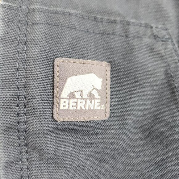 BERNE Canvas Jacket Men's 2XL Regular Quilt Lined Workwear Barn Hooded Azteca - Picture 4 of 15